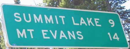 Mt Evans entrance sign