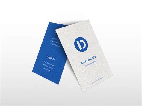 Vertical Business Card Mockup Free 2023 - Daily Mockup