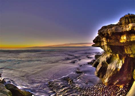 Del Mar Dog beach at sunset, San Diego, California (C) Kelly Moncure ...