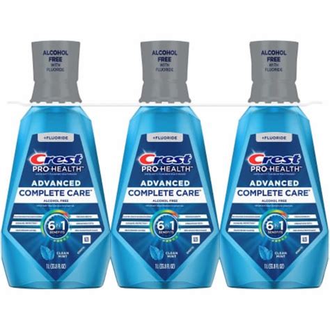 Crest Pro-Health Mouthwash with Fluoride, Advanced Complete Care, 1L ...