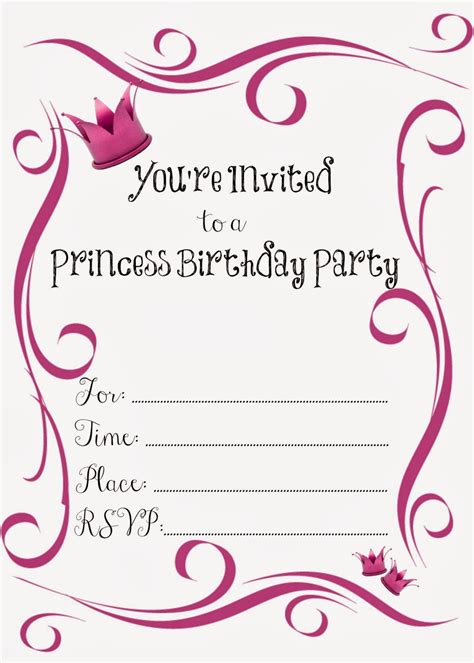 Free Printable Birthday Party Invitations