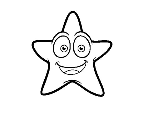 Smiling starfish coloring page - Coloringcrew.com