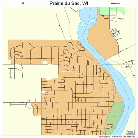 Prairie du Sac Wisconsin Street Map 5565100