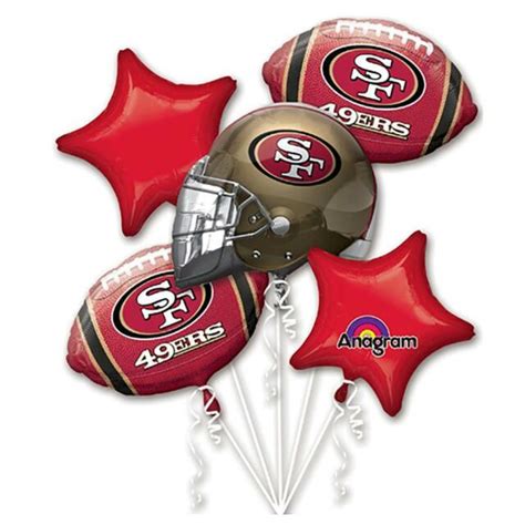 San Francisco 49ers Football Balloons Party Supplies Decorations Bouquet • 5pc | eBay