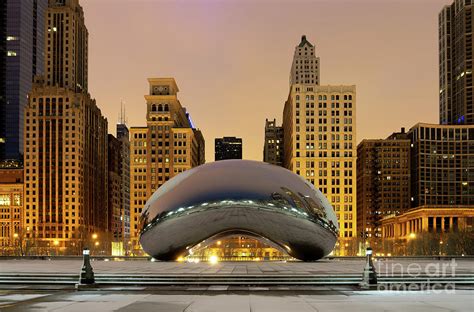 Chicago Bean Cloud Gate at Night Photo Photograph by Paul Velgos - Pixels