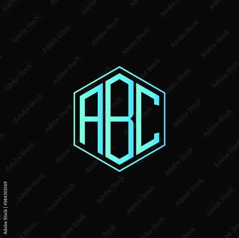 ABC letter icon design on black background. Creative letter ABC/A B C ...