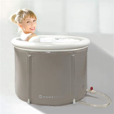 Buy Portable Bathtub (Small) by Homefilos, Japanese Soaking Bath Tub for Shower Stall ...