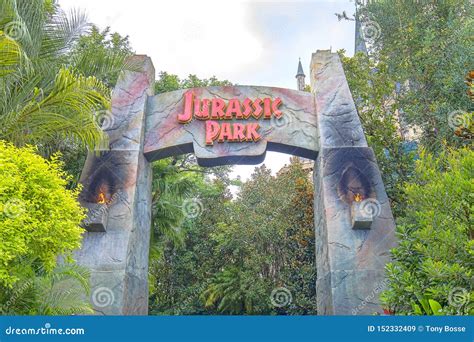 Jurassic Park Entrance Editorial Image | CartoonDealer.com #19872384