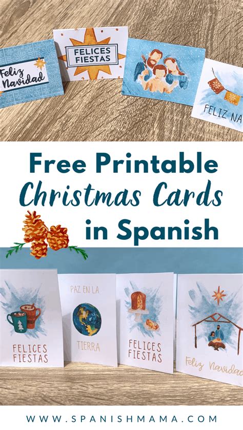 Free Printable Christmas Cards in Spanish (With Other WInter Holidays ...