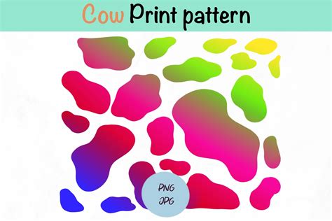 Cow Print Pattern,neon Color,clipart Graphic by LuckyDigitalArtShop · Creative Fabrica