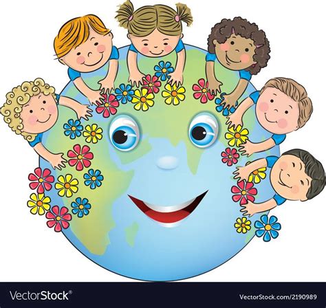 Children hugging planet Earth Contains transparent objects EPS10. Download a Free Preview or ...