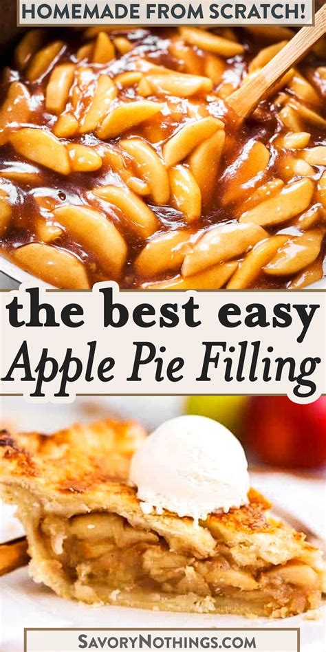 Homemade Apple Pie Filling Recipe | Savory Nothings | Easy apple pie filling recipes, Apple pie ...