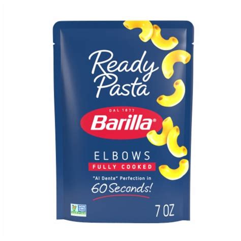 Barilla Ready Pasta Elbows Fully Cooked Non-GMO Microwave Pasta, 7 oz ...