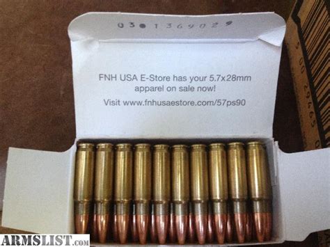 ARMSLIST - For Sale/Trade: 1,000 Rounds of FN 5.7x28 Ammo (20 boxes of 50 rounds) FN Five seveN PS90