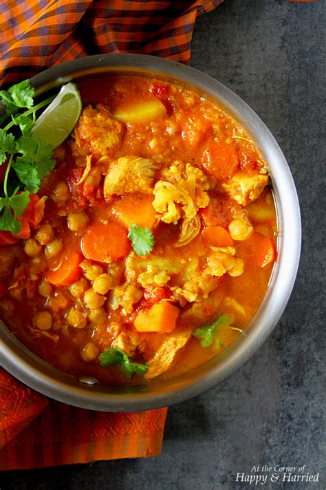 Slow-Cooker Moroccan Tagine {Chicken, Chickpeas & Vegetable Stew}