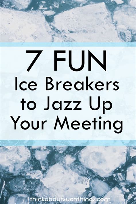 7 Fun & Easy Ice Breakers To Jazz Up Your Event | Think About Such Things