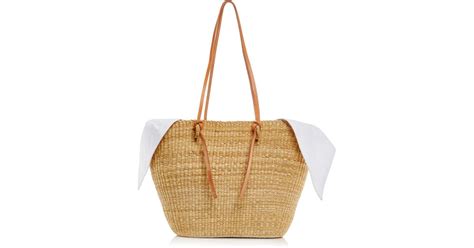 Straw Tote Bags With Leather Handles | IUCN Water