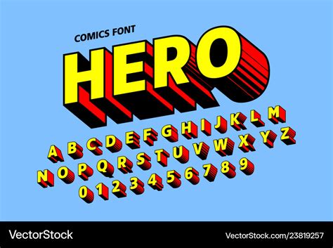 Comics style font design alphabet letters Vector Image