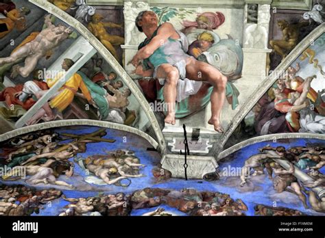 The Last Judgment by Michelangelo at the Sistine chapel, Vatican, Rome ...