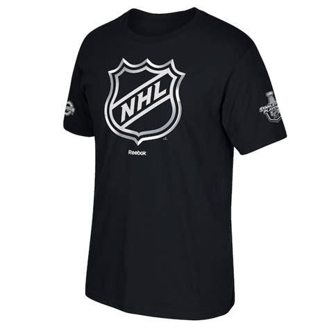 Men's NHL Reebok Black 2017 Stanley Cup Playoffs Shield T-Shirt - Shop ...