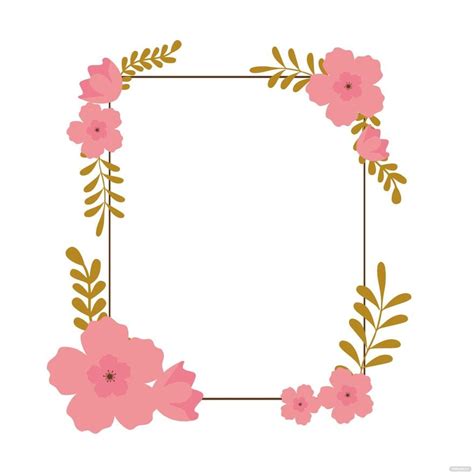 Floral Gold Frame Clipart in Illustrator - Download | Template.net