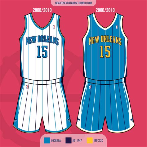 NBA Jersey Database, New Orleans Hornets 2008-2010 Record: 86-78 (52%)