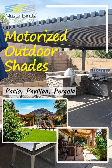 Motorized Outdoor Shades – Patio, Pavilion, Pergola | Patio shade, Outdoor shade, Exterior shades