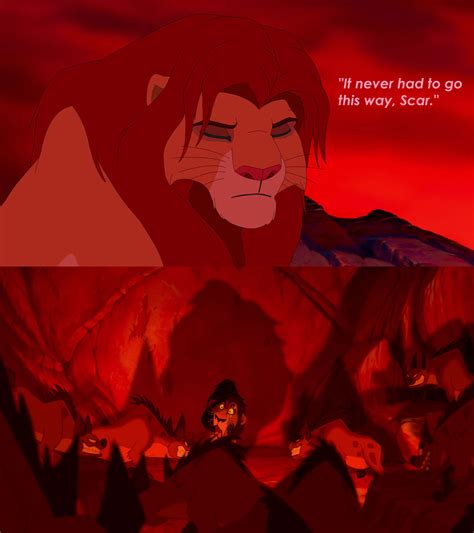 Simba knows Scar's true fate. by Through-the-movies on DeviantArt