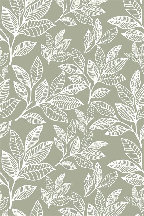 Leaf Line Art Removable or Traditional Wallpaper – La Grand Classique