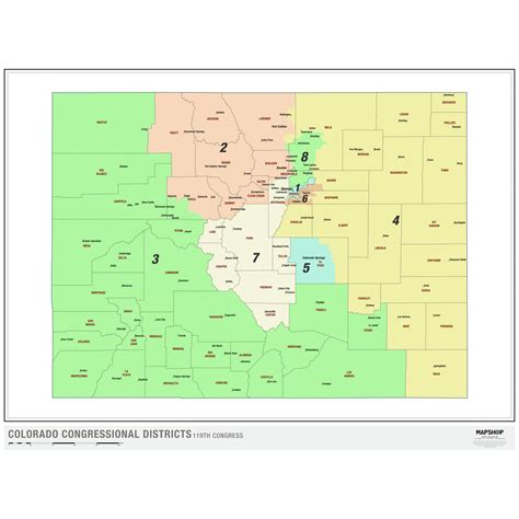 Oregon 2024 Congressional Districts Wall Map By MapShop, 43% OFF