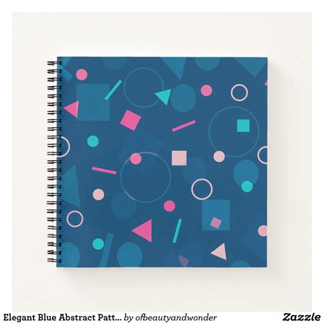 Elegant Blue Abstract Pattern | Notebook | Zazzle.com | Pattern notebooks, Blue abstract ...