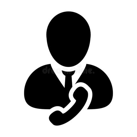 Help Icon Vector Male User Person Profile Avatar with Phone Symbol for ...