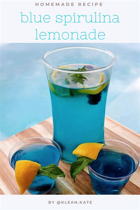 Blue Spirulina Lemonade | Blue spirulina, Spirulina recipes, Spirulina ...