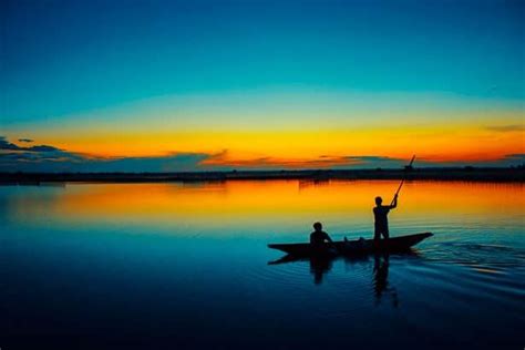 Karmic Relationships | Sunset painting, Blue sunset, Water painting