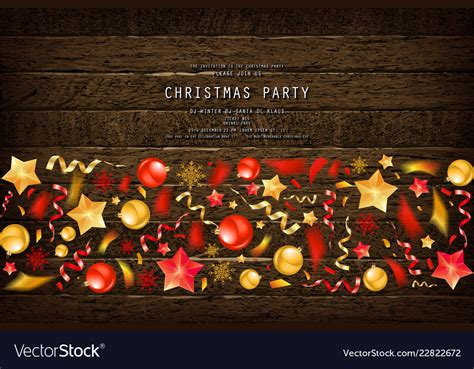 Christmas party or dinner invitation Royalty Free Vector