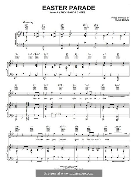 Easter Parade by I. Berlin - sheet music on MusicaNeo