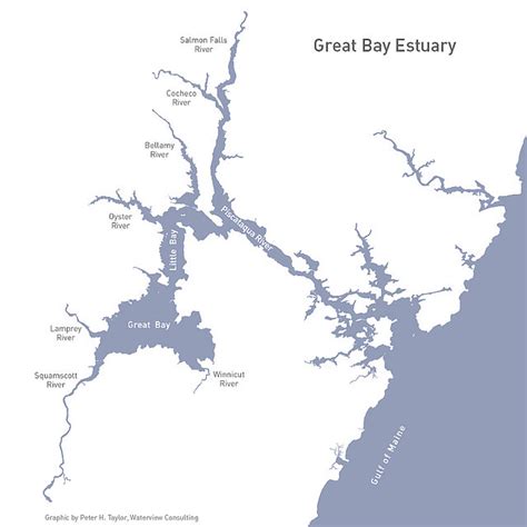 Map, Great Bay Estuary | Extending 12 miles inland the Great… | Flickr