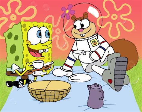 spongebob and sandy - Spongebob Squarepants Fan Art (36618250) - Fanpop