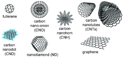 Different types of well-known carbon nanostructures (not to scale).... | Download Scientific Diagram