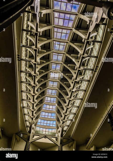 Taipei, Taiwan - November 22, 2015: Taipei 101 tower, view of the interior and structure inside ...