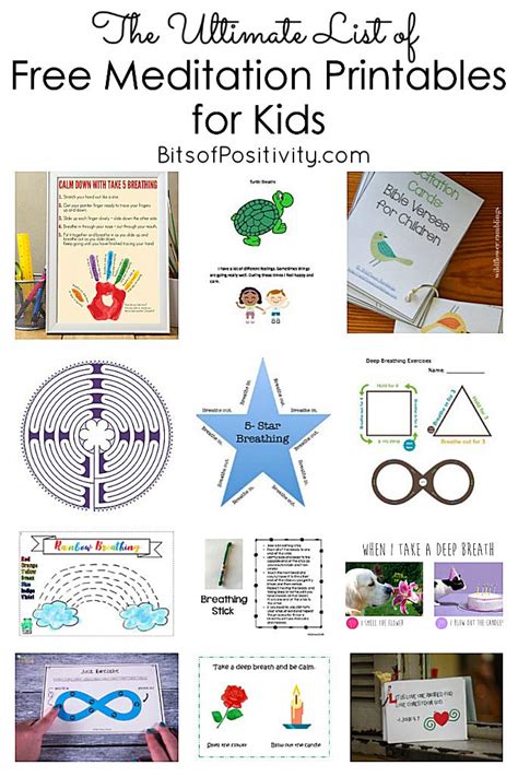 The Ultimate List of Free Meditation Printables for Kids {Mindfulness Resources} - Bits of ...