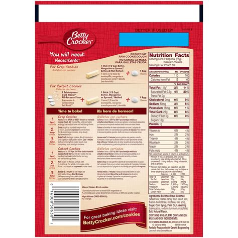 betty crocker sugar cookie mix directions