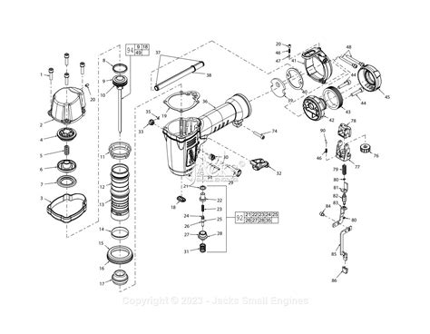 Milwaukee 7150-21 (Serial A90B) 18 gauge Brad Nailer Kit Parts Parts Diagram for BRAD NAILER Part 1