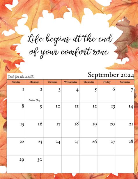 Free Printable 2024 Monthly Motivational Calendars