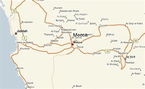 Mecca Map and Mecca Satellite Images