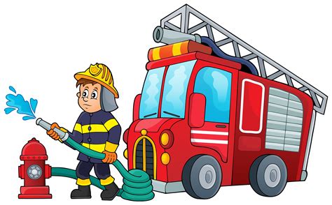 Fireman Truck Cartoon