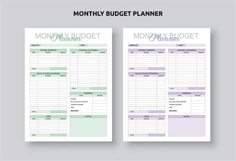 Personal monthly budget plan, Printable Budget Planner Templates ...