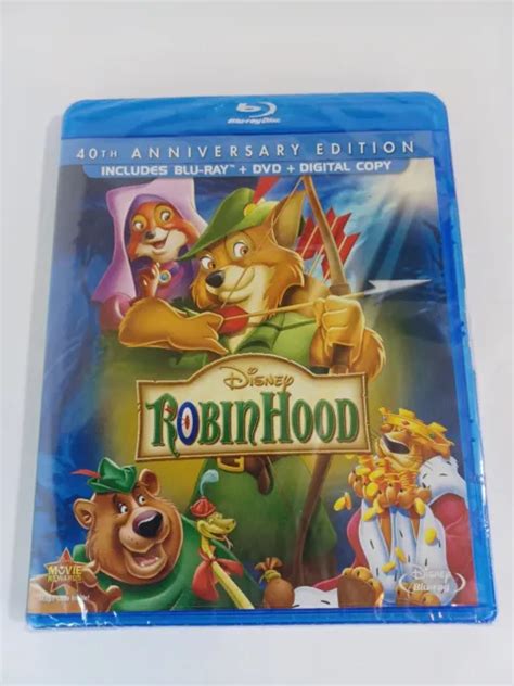 DISNEY’S ROBIN HOOD Blu-ray DVD Digital Copy 40th Anniversary Edition ...