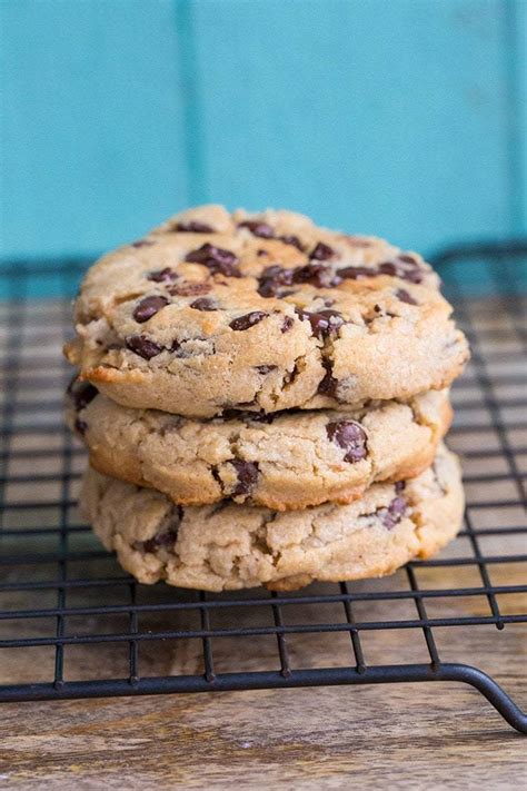 Thick & Chewy Peanut Butter Chocolate Chip Cookies - The Kitchen Magpie