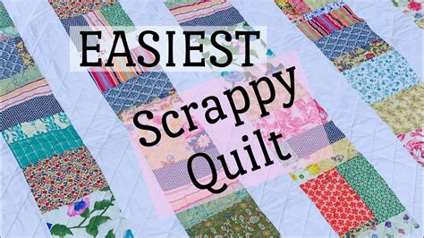 EASIEST scrappy quilt-simple sewing-learn to quilt-baby quilt - YouTube